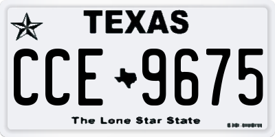 TX license plate CCE9675