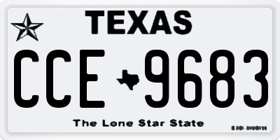 TX license plate CCE9683