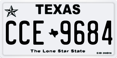 TX license plate CCE9684