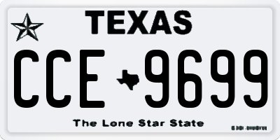 TX license plate CCE9699