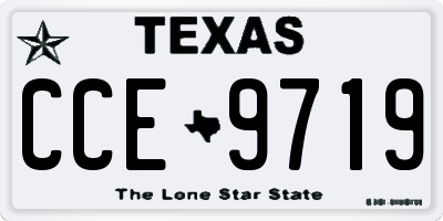 TX license plate CCE9719