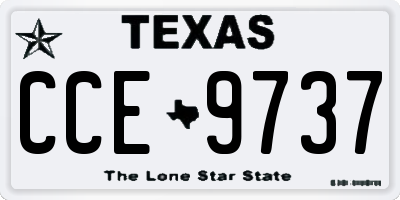 TX license plate CCE9737