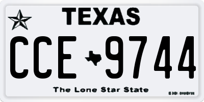 TX license plate CCE9744