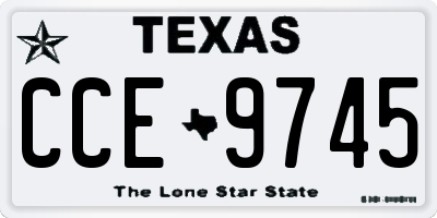 TX license plate CCE9745