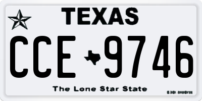 TX license plate CCE9746