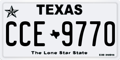 TX license plate CCE9770