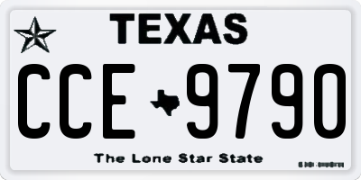 TX license plate CCE9790