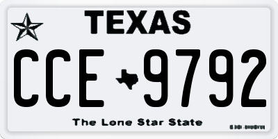 TX license plate CCE9792