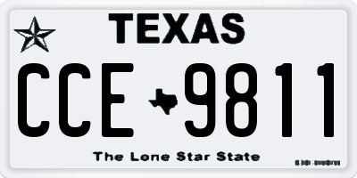 TX license plate CCE9811