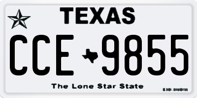 TX license plate CCE9855