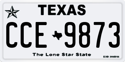TX license plate CCE9873