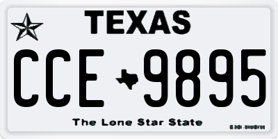 TX license plate CCE9895