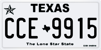 TX license plate CCE9915