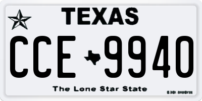 TX license plate CCE9940