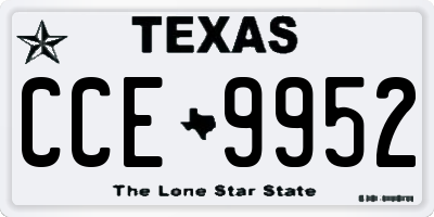 TX license plate CCE9952