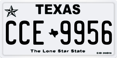 TX license plate CCE9956