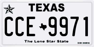 TX license plate CCE9971