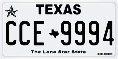 TX license plate CCE9994