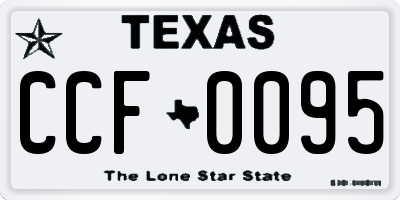 TX license plate CCF0095