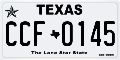 TX license plate CCF0145