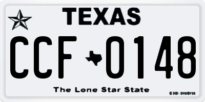 TX license plate CCF0148