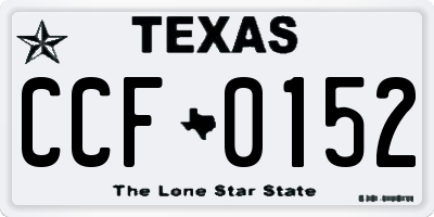 TX license plate CCF0152