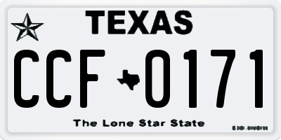 TX license plate CCF0171