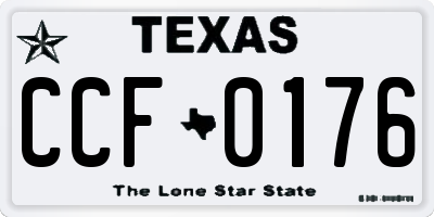 TX license plate CCF0176