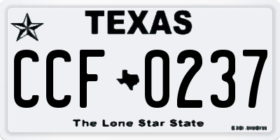 TX license plate CCF0237