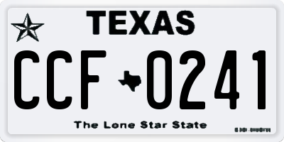 TX license plate CCF0241
