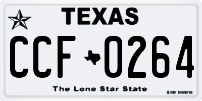 TX license plate CCF0264