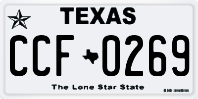 TX license plate CCF0269