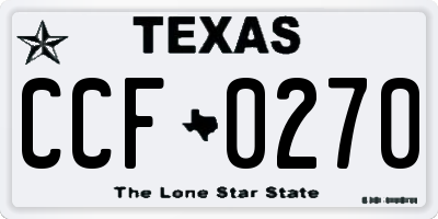 TX license plate CCF0270