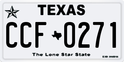TX license plate CCF0271
