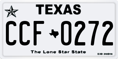 TX license plate CCF0272