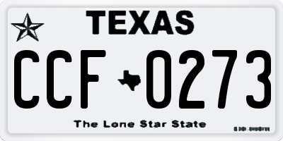 TX license plate CCF0273