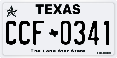 TX license plate CCF0341