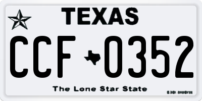 TX license plate CCF0352