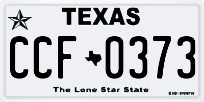 TX license plate CCF0373