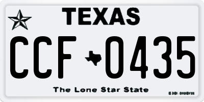 TX license plate CCF0435