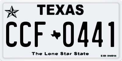 TX license plate CCF0441