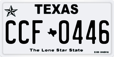 TX license plate CCF0446