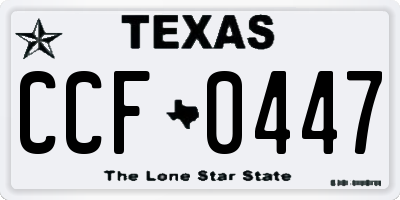 TX license plate CCF0447