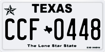 TX license plate CCF0448