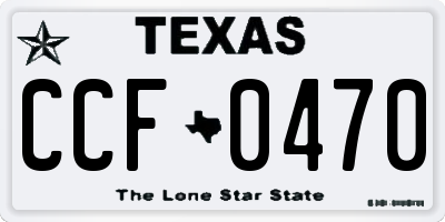 TX license plate CCF0470