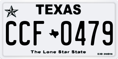 TX license plate CCF0479