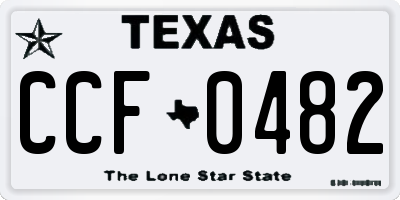 TX license plate CCF0482