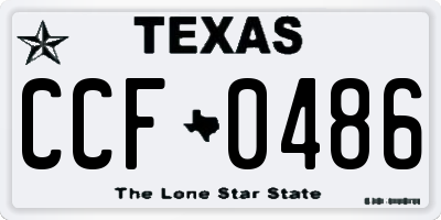 TX license plate CCF0486