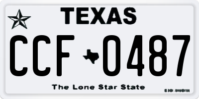 TX license plate CCF0487