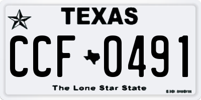 TX license plate CCF0491